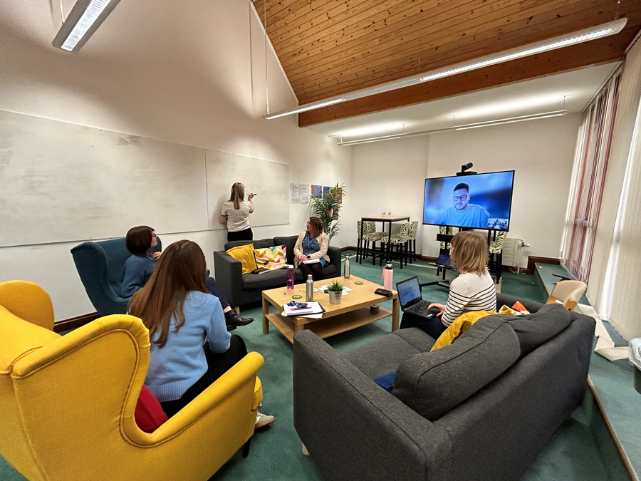 EDI network meeting in the collaboration room at Beech hurst